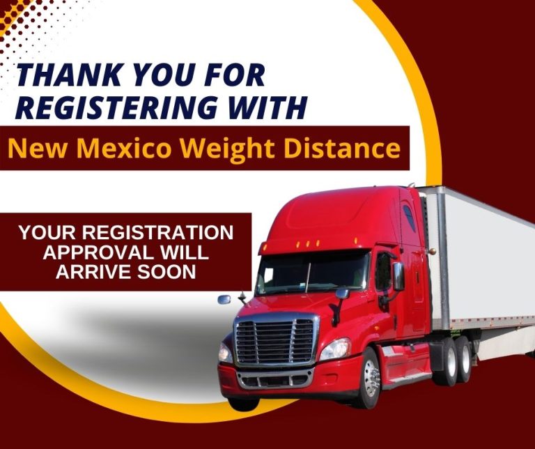 Thank You for Registering New Mexico Weight Distance
